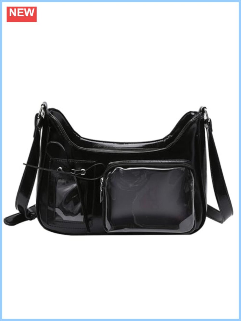 Y2K Anime Cat Ita Crossbody Bag Kawaii PU Large Capacity Cosplay